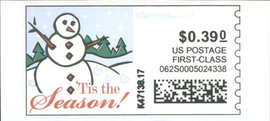 Stamp, Snowman, United States of America,  , Snowmen