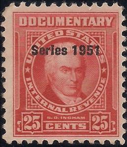 Revenue Stamp, Series 1951/S.D. Ingham, United States of America,  , Famous People, Men, Politicians