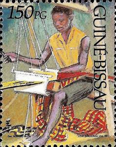 Stamp, Weaving, Guinea-Bissau,  