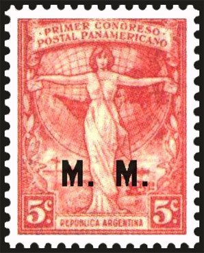 Allegory - "Repúlica Argentina", ovpt. "M.M."