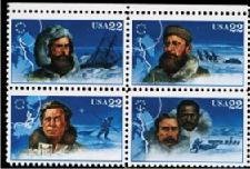 Se-tenant, Arctic Explorers Block of 4, United States of America,  