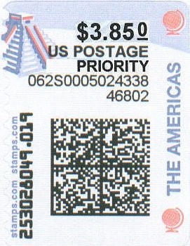 Stamp, Mayan Pyramid, United States of America,  