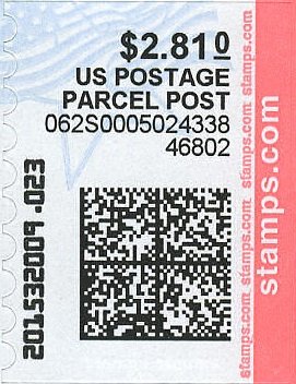 Stamp, Flag and Star, United States of America,  