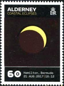 Stamp, Hamilton, Bermuda, Alderney,  , Astronomy, Moon