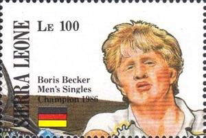 Stamp, Boris Becker, Sierra Leone,  , Tennis