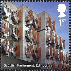 Stamp, Scottish Parliament, Edinburgh, United Kingdom of Great Britain & Northern Ireland,  , Architecture, Buildings
