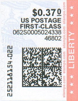 Stamp, Capitol Building and Flag, United States of America,  