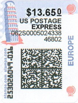 Stamp, Leaning Tower of Pisa, United States of America,  
