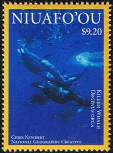 Stamp, Killer Whale (Orcinus orca), Niuafo'ou,  , Animals (Fauna), Dolphins, Mammals, Sea (Marine) Mammals, Sea Life