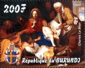 Stamp, Charles le Brun, Cinderellas,  , Paintings