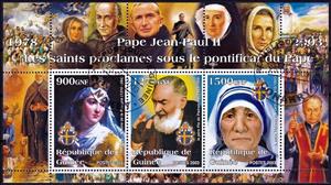 Mini Sheet, Pope Jean-Paul II, Cinderellas,  , Popes