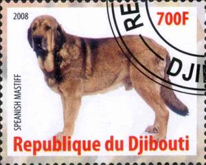 Stamp, Speanish Mastiff, Cinderellas,  , Animals (Fauna), Dogs