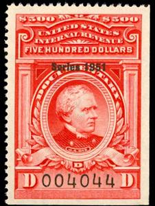 Revenue Stamp, Series 1951/J.A. Dix, United States of America,  , Famous People, Men, Politicians