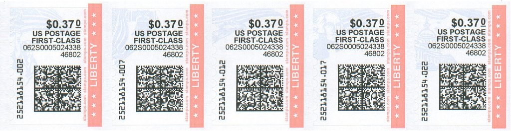 Se-tenant, Liberty and Flag, United States of America,  