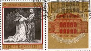 Stamp, Opera "Lohengrin" by Richard Wagner, Austria,  , Music, Operas, Singers