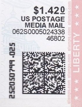 Stamp, Capitol Building and Flag, United States of America,  