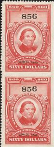 Revenue Stamp, Series 1940/Howell Cobb, United States of America,  , Famous People, Men, Politicians