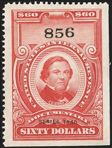 Revenue Stamp, Series 1940/Howell Cobb, United States of America,  , Famous People, Men, Politicians
