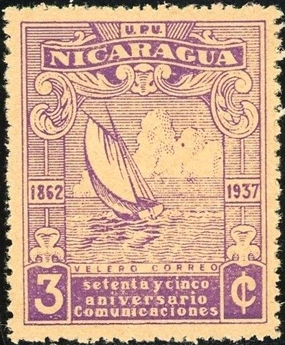 Postal sailing ship