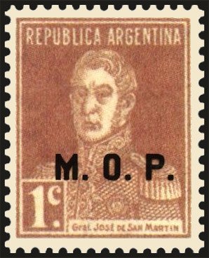 José Francisco de San Martín (1778-1850), ovpt. “M.O.P.”