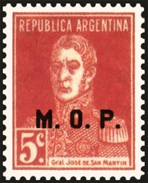 José Francisco de San Martín (1778-1850), ovpt. “M.O.P.”