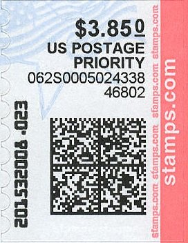 Stamp, Flag and Star, United States of America,  