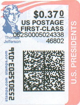 Stamp, Thomas Jefferson, United States of America,  