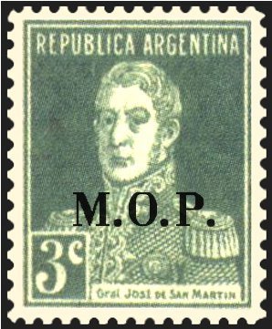 José Francisco de San Martín (1778-1850), ovpt. "M.O.P."