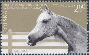 Stamp, Bandola, Poland,  , Animals (Fauna), Horses, Mammals