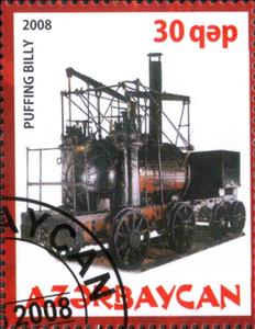 Stamp, Puffing Billy, Cinderellas,  , Locomotives, Railways, Steam Traction