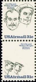 Se-tenant, Wright Brothers, Flyer A and Shed, United States of America,  