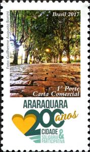 Stamp, 200 Years of Araraquara City, Brazil,  , Anniversaries and Jubilees