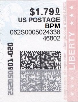 Stamp, George Washington and Flag, United States of America,  