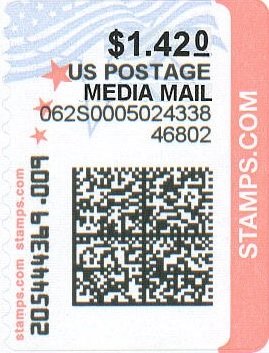 Stamp, Flag and Star, United States of America,  