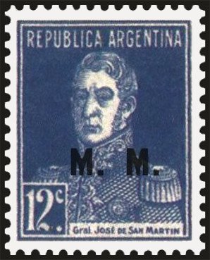 San Martin, ovpt. "M.M."