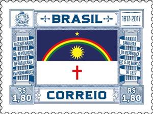Stamp, Bicentennial of the Republican Revolution in Pernambuco, Brazil,  , Anniversaries and Jubilees, Crosses, Rainbows, Revolutions, Stars, Uprising