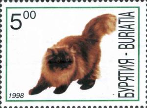 Stamp, Cats, Cinderellas,  , Animals (Fauna), Cats
