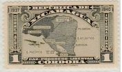 Airplane and map of Nicaragua
