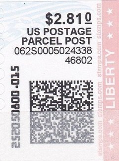 Stamp, Eagle and Flag, United States of America,  