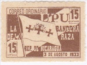 Stamp, Flag of Columbus, Nicaragua,  , Flags