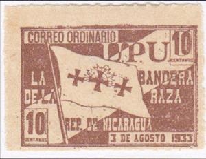 Stamp, Flag of Columbus, Nicaragua,  , Flags