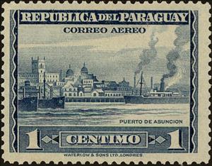 Stamp, Port of Asuncion, Paraguay,  , Ports, Ships