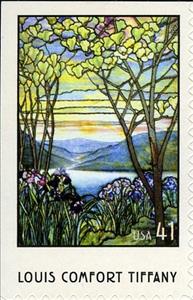Stamp, L.C. Tiffany (1848-1933) Artisans, United States of America,  , Stained-glass