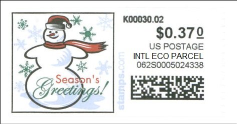 Stamp, Snowman, United States of America,  , Snowmen