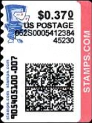 Stamp, Computer and Letters, United States of America,  