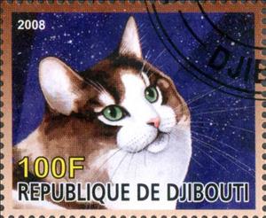 Stamp, Cat, Cinderellas,  , Animals (Fauna), Cats