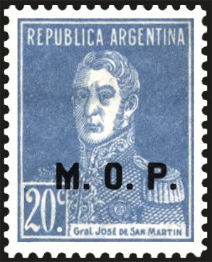 José Francisco de San Martín (1778-1850), ovpt. “M.O.P.”