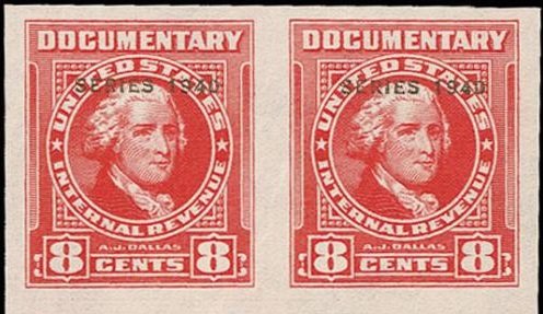 Revenue Stamp, Series 1940/Alexander Dallas, United States of America,  , Famous People, Men, Politicians