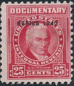 Revenue Stamp, Series 1940/S. D. Ingham, United States of America,  , Famous People, Men, Politicians