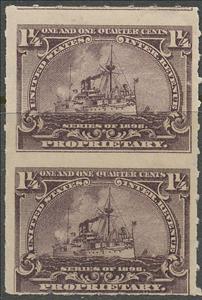 Revenue Stamp, Proprietary/Battleship, United States of America,  , Ships